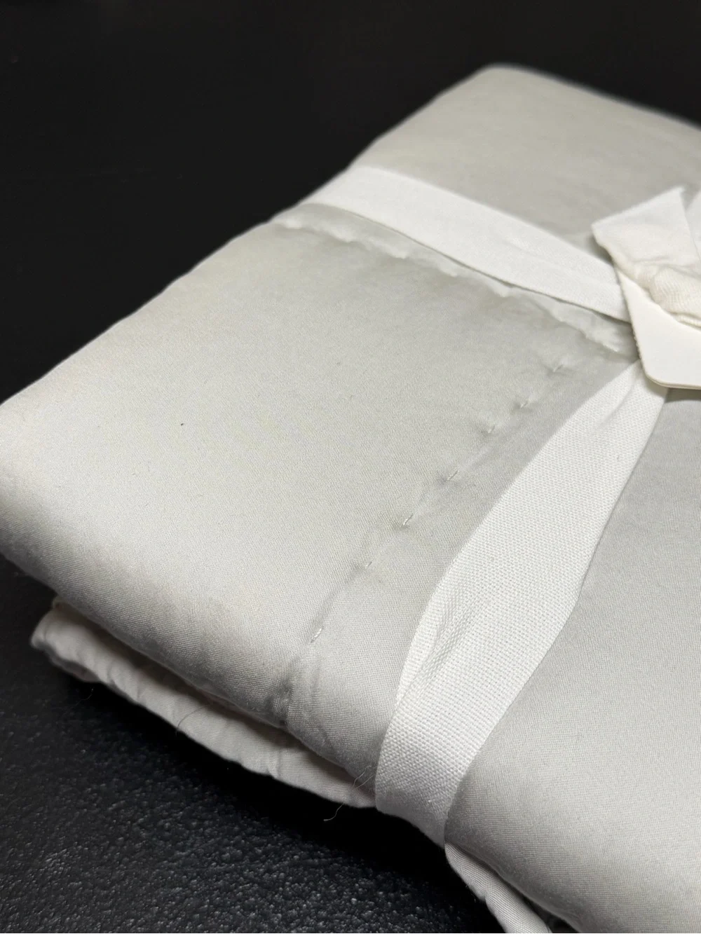Pottery Barn Casual Tencel Lyocell Standard Pillow Sham Cover Stitched Gray NWT